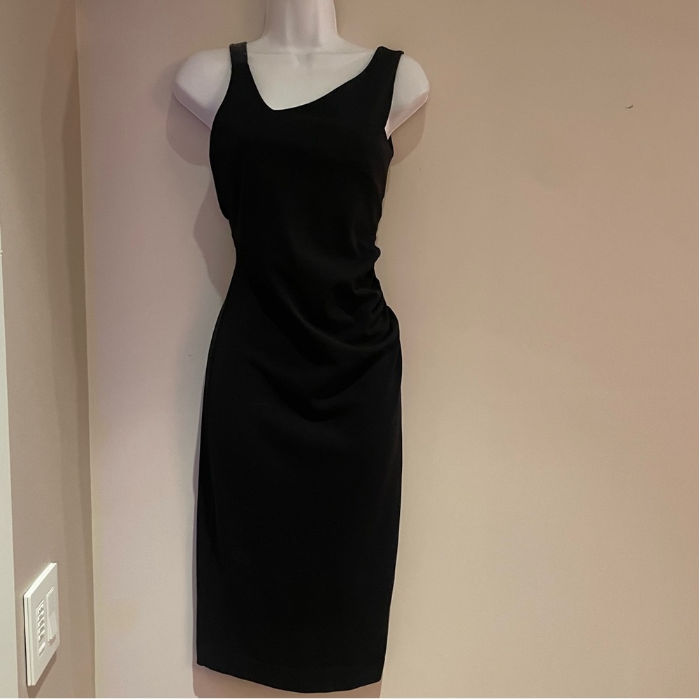 KAREN MILLEM Black stretch crepe  dress